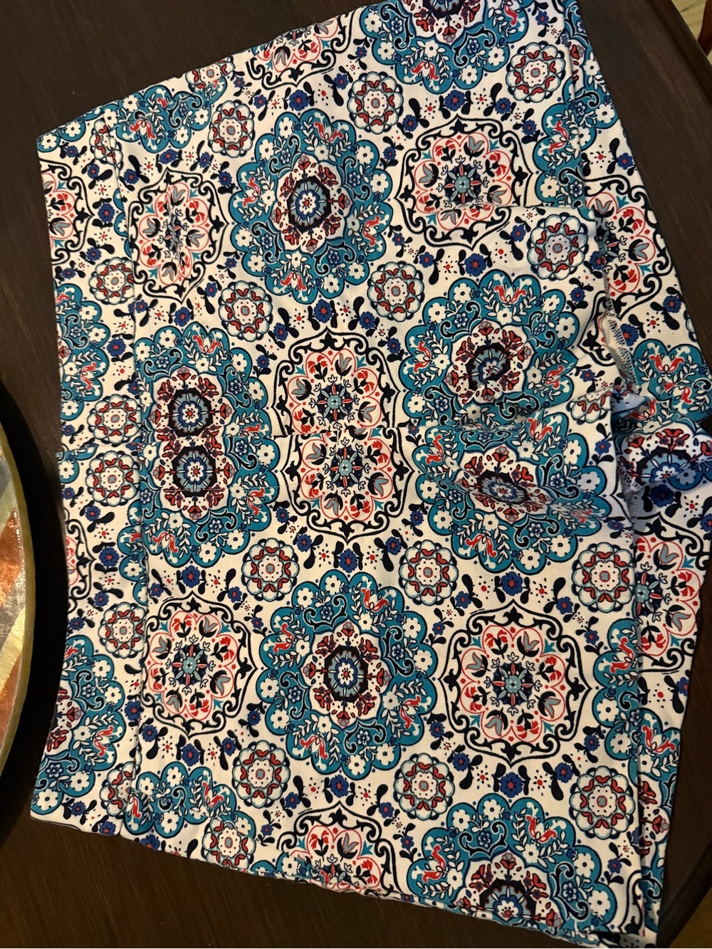 colourful print shorts